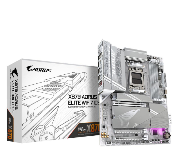 GIGABYTE Płyta główna X870 A ELITE WF7 ICE AM 5 4DDR5 HDMI/USB-C ATX - 1282691 - zdjęcie